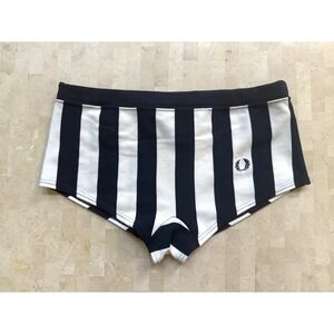 FRED PERRY Vintage 70s Speedo Swimsuit Mens Striped Retro Prep Palm Royale Sz L